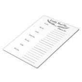 Bloc-note Planification des repas (Incliné)