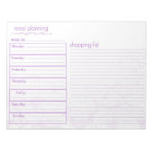 Bloc-note Planification des repas (Devant)