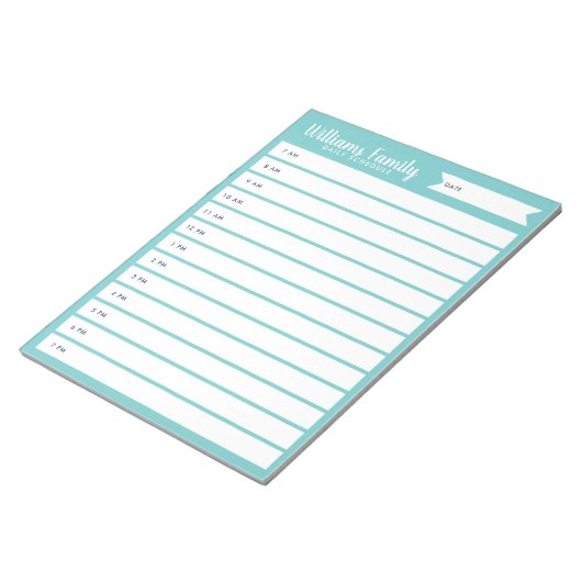 Bloc-note Planification quotidienne de la famille personnali (Incliné)