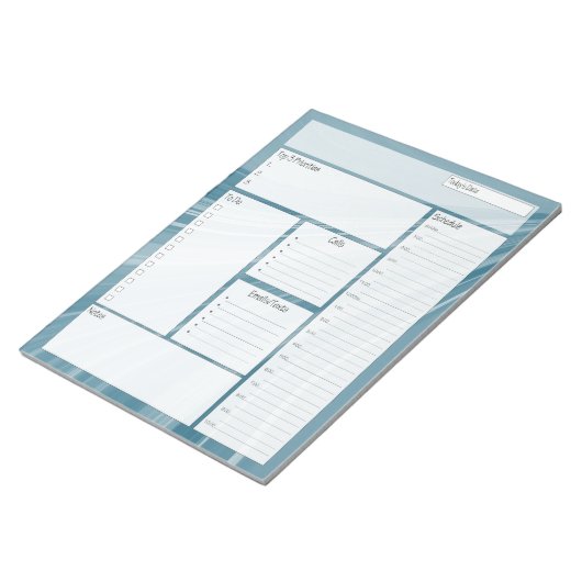 Bloc-note Planification quotidienne de la vague turquoise (Incliné)