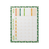 Bloc-note Planner Mensuel de Printemps Daisies & Vigne Début (Tourné)