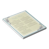 Bloc-note Planneur de menus du jour de tournesol (Incliné)