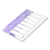Bloc-note Planneur hebdomadaire de brosses à aquarelle viole (Incliné)