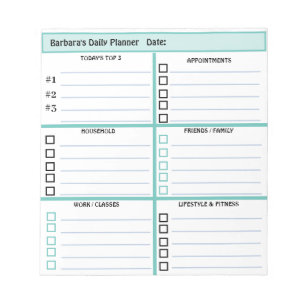 Bloc-note Planneur quotidien Simple Moderne Professionnel