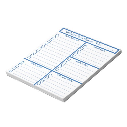 Bloc-note Planneur quotidien Simple Moderne Professionnel (Tourné)