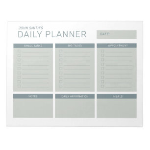 Bloc-note Plannière quotidienne professionnelle simple et mo