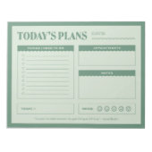 Bloc-note Plans d'aujourd'hui - Un planificateur quotidien (Devant)