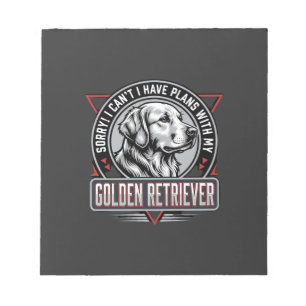 Bloc-note Plans de retriever doré Conception de badge de chi