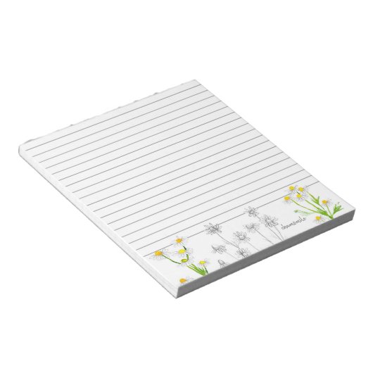 Bloc-note Plante d'aquarelle à herbe chamomile (Incliné)