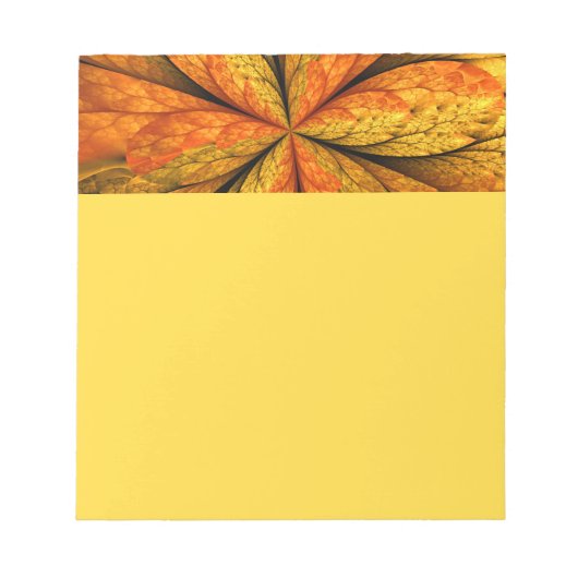 Bloc-note Plante d'automne, art abstrait moderne de feuille (Devant)