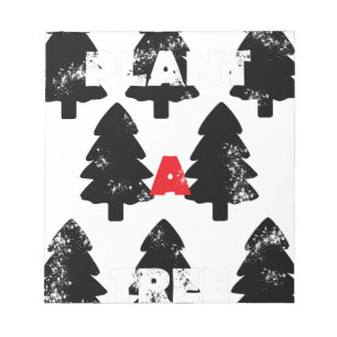 Bloc-note Plantez un motif d'arbre