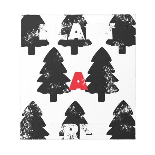 Bloc-note Plantez un motif d'arbre (Devant)