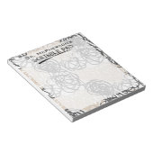 Bloc-note Plaque à griffes personnalisée du médecin (Incliné)