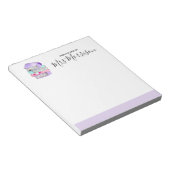 Bloc-note Plaque-cadeau pour enseignant de livre pourpre (Incliné)