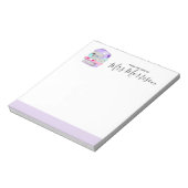 Bloc-note Plaque-cadeau pour enseignant de livre pourpre (Tourné)