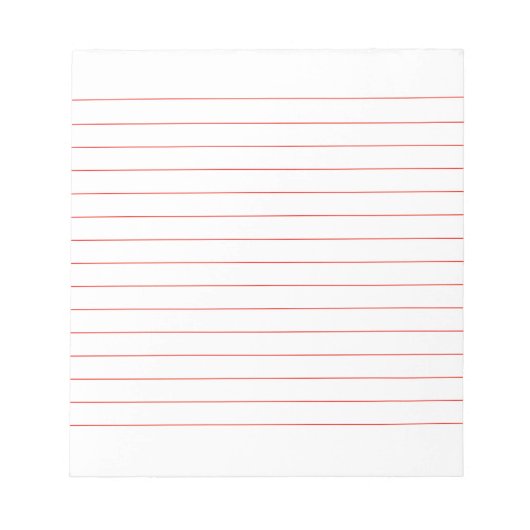 Bloc-note Plaque de mémo avec lignes Business Lined Red Clas (Devant)