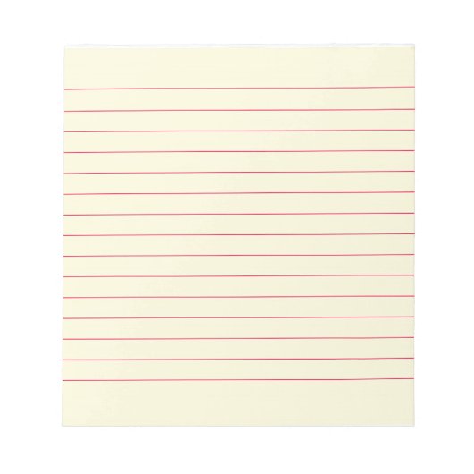Bloc-note Plaque de mémo avec lignes Business Lined Red Clas (Devant)