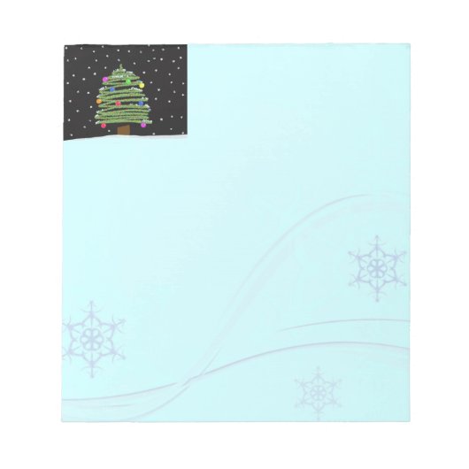 Bloc-note Plaque de mémo de l'arbre de Noël (Devant)