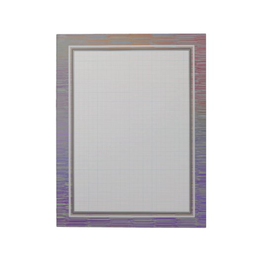 Bloc-note Plaqué Grille Argent 8,5 x 11 (Tourné)