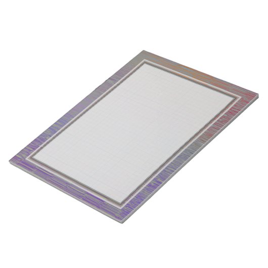 Bloc-note Plaqué Grille Argent 8,5 x 11 (Incliné)