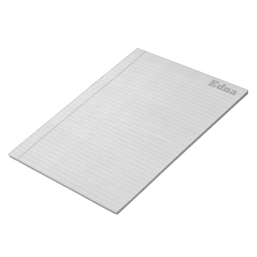 Bloc-note Plaque juridique en noir et blanc avec nom (Incliné)