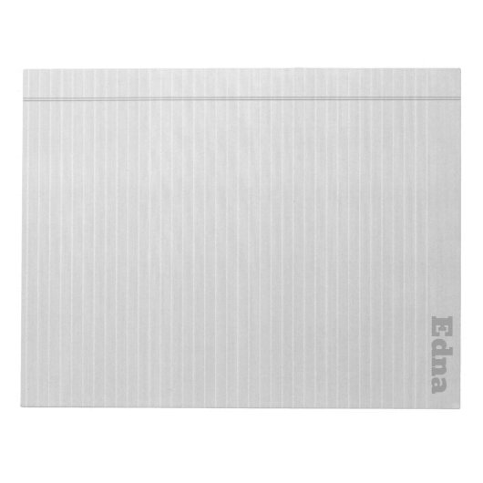 Bloc-note Plaque juridique en noir et blanc avec nom (Devant)