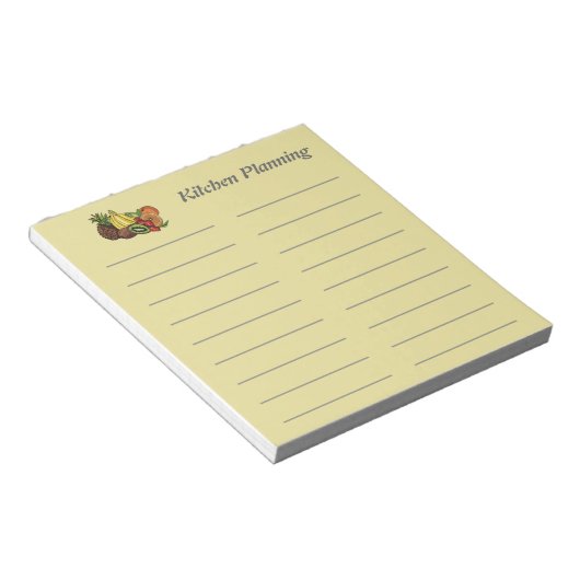 Bloc-note Plaque-mère Modèle de cuisine à doublure jaune dou (Incliné)