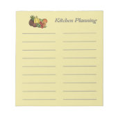 Bloc-note Plaque-mère Modèle de cuisine à doublure jaune dou (Devant)