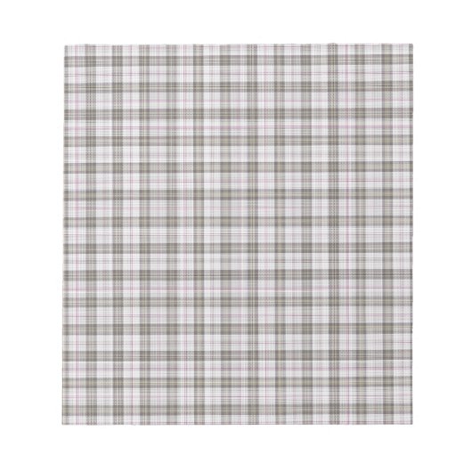 Bloc-note Plaque tartane gris mode (Devant)