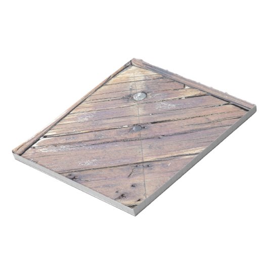 Bloc-note Plaque texturée en bois patiné (Tourné)