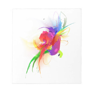 Bloc-note Plaques de peinture Abstraites Rainbow Lorikeet