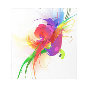 Bloc-note Plaques de peinture Abstraites Rainbow Lorikeet