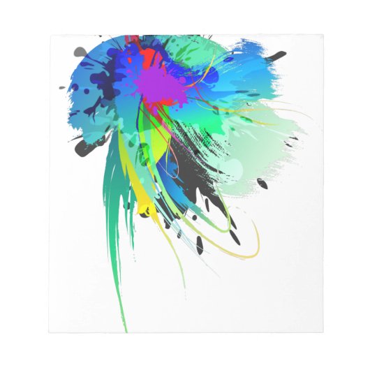 Bloc-note Plaques de peinture Peacock Abstraites (Devant)