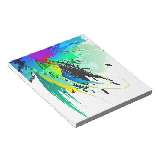 Bloc-note Plaques de peinture Peacock Abstraites (Incliné)