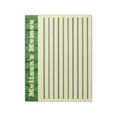 Bloc-note Plaques en bois vert Grand Mémo Pad (Tourné)