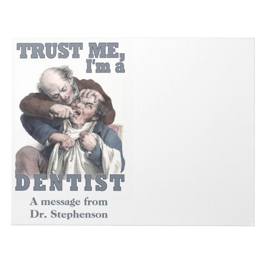 Bloc-note Plaquettes de notes d'humour DENTIST (Devant)