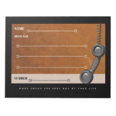 Bloc-note Plaquettes de notes du secrétaire de message télép (Devant)