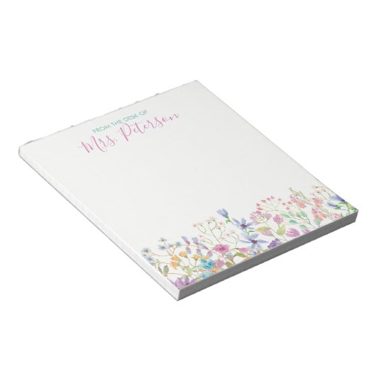 Bloc-note Plaquettes de notes florales de champ (Incliné)