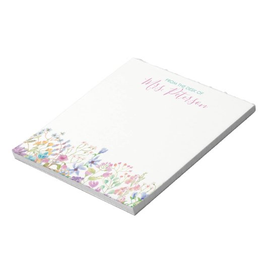 Bloc-note Plaquettes de notes florales de champ (Tourné)