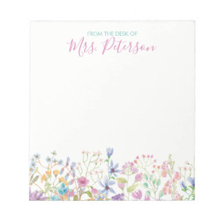 Bloc-note Plaquettes de notes florales de champ