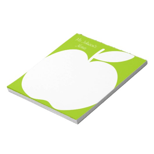 Bloc-note Plaquettes d'écriture vert pomme pour enseignant s (Tourné)