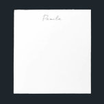 Bloc-note Plat minimaliste moderne Simple mignon Nom propre<br><div class="desc">Design élégant, moderne et minimaliste</div>