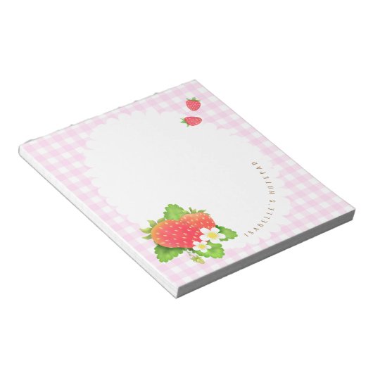 Bloc-note Plat rose fraise (Incliné)