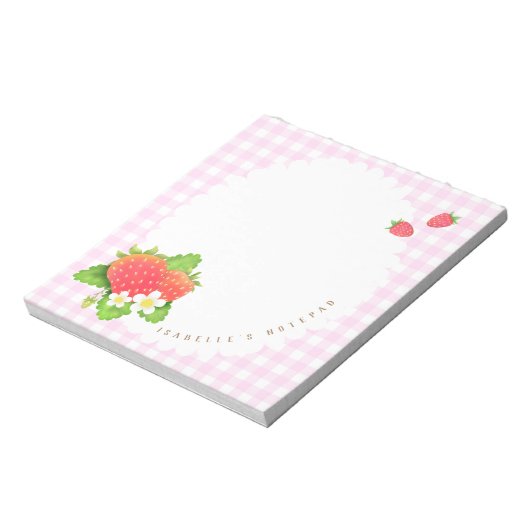 Bloc-note Plat rose fraise (Tourné)