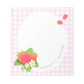 Bloc-note Plat rose fraise (Devant)