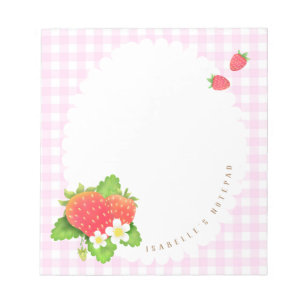 Bloc-note Plat rose fraise