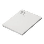 Bloc-note Platine gris minimaliste moderne (Tourné)