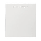 Bloc-note Platinum Grey Minimalist Plain Legible Modern (Devant)