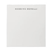 Bloc-note Platinum Grey Minimalist Plain Legible Modern (Devant)