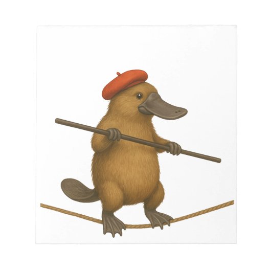 Bloc-note Plato platypus tightrope walker (Devant)